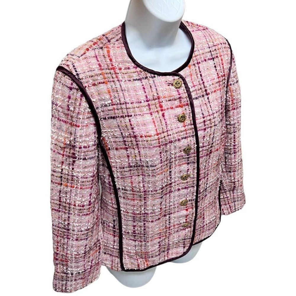 Vintage Paola Quadretti Silk Women’s Jacket Spring Easter Blazer Colorful